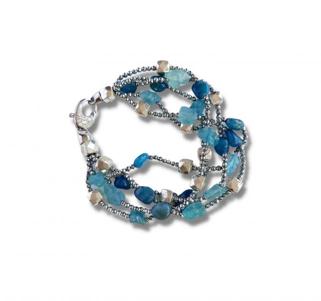 Bracciale_5_fili_Ematite_silver_pallini_e_dadi,_Apatite_sassi