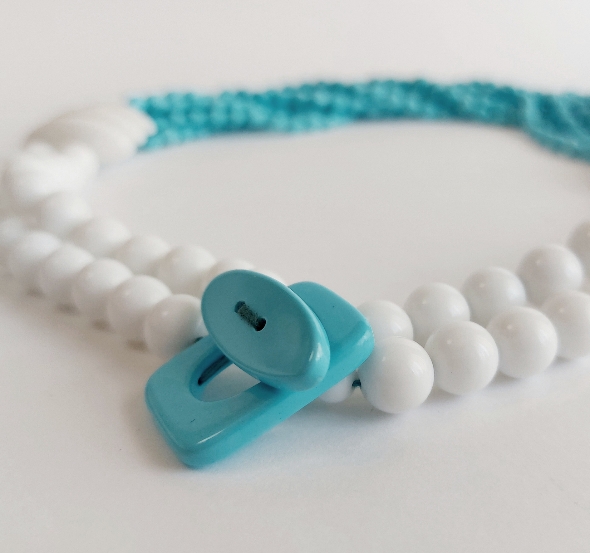 Collana Agata Bianca e pasta di Turchese