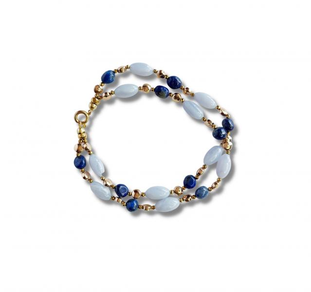 Bracciale_Match_Colors_3_fili_Ematite_gold,_Lapis_e_Calcedonio