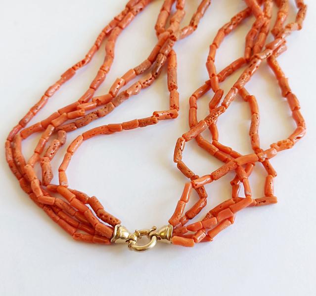Collana di Corallo 5 fili