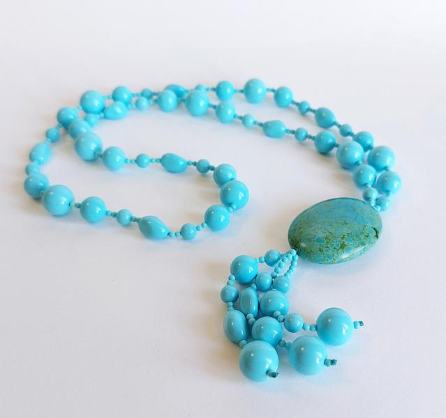 Collana pasta di Turchese con pendente