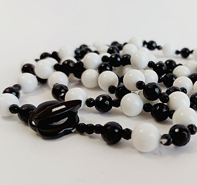 Collana in Agata Bianca e Nera