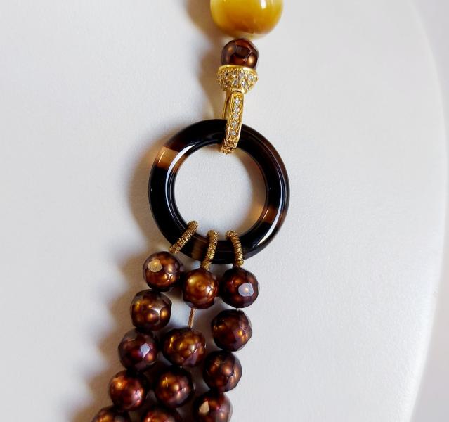 Collana girocollo Occhio di Tigre gold