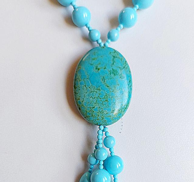 Collana pasta di Turchese con pendente