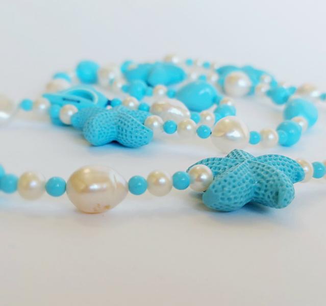 Collana pasta di Turchese e Perle