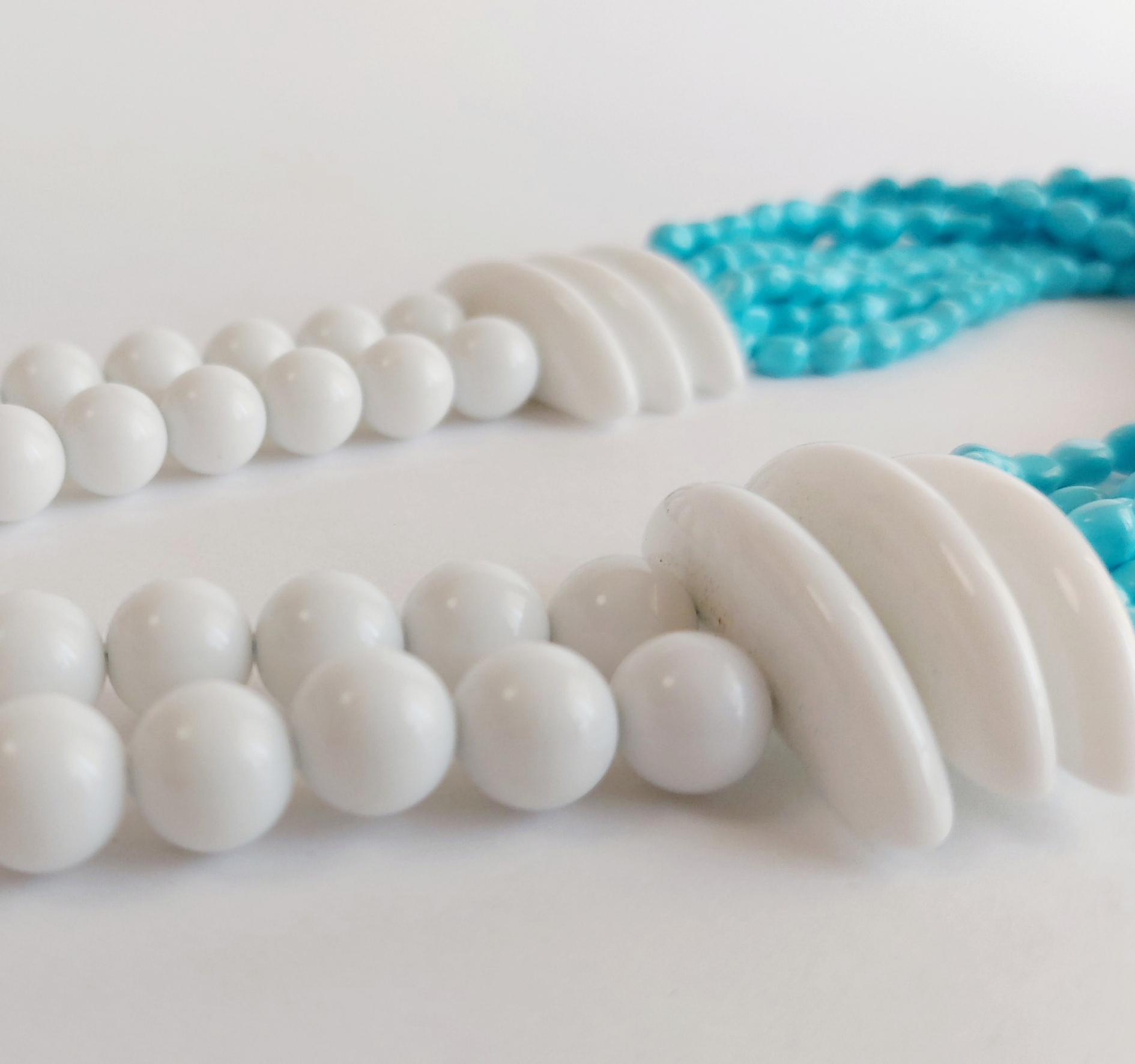 Collana Agata Bianca e pasta di Turchese