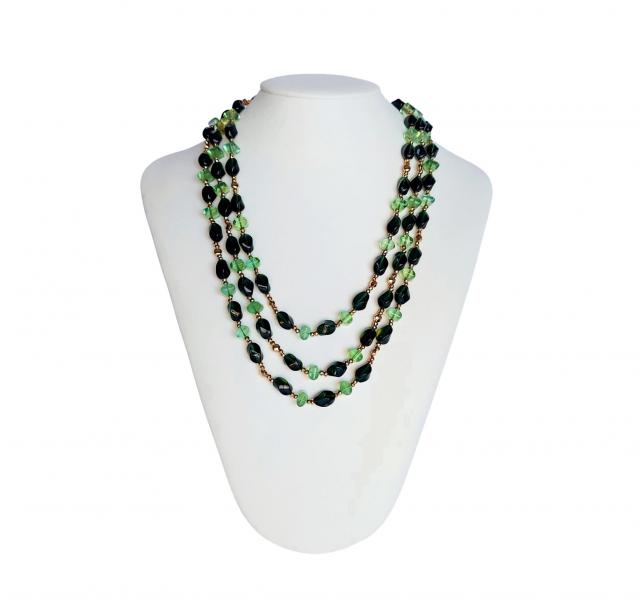 Collana_3_fili_Ematite_Gold,_Peridot_e_Fluorite