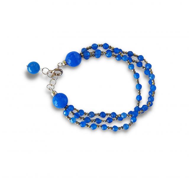 Bracciale Trilly Agata Blu