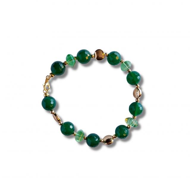Bracciale_Match_Colors_1_filo_Ematite_gold,_Agata_Verde,_Fluorite