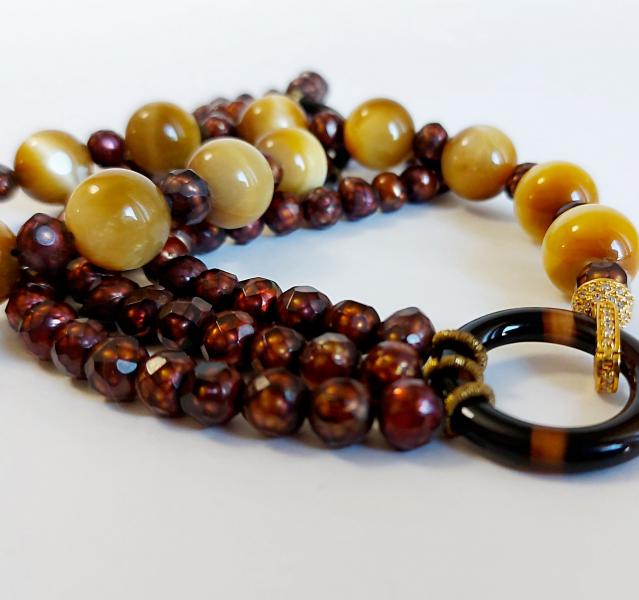 Collana girocollo Occhio di Tigre gold
