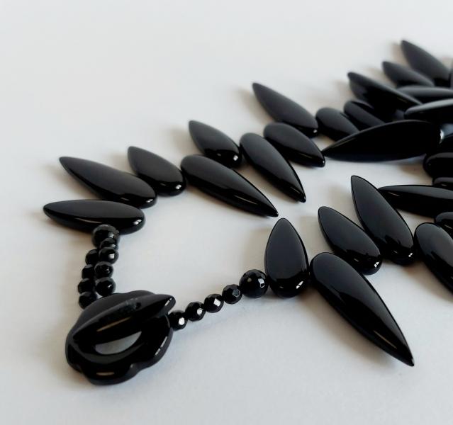 Collana in Agata Nera a gocce