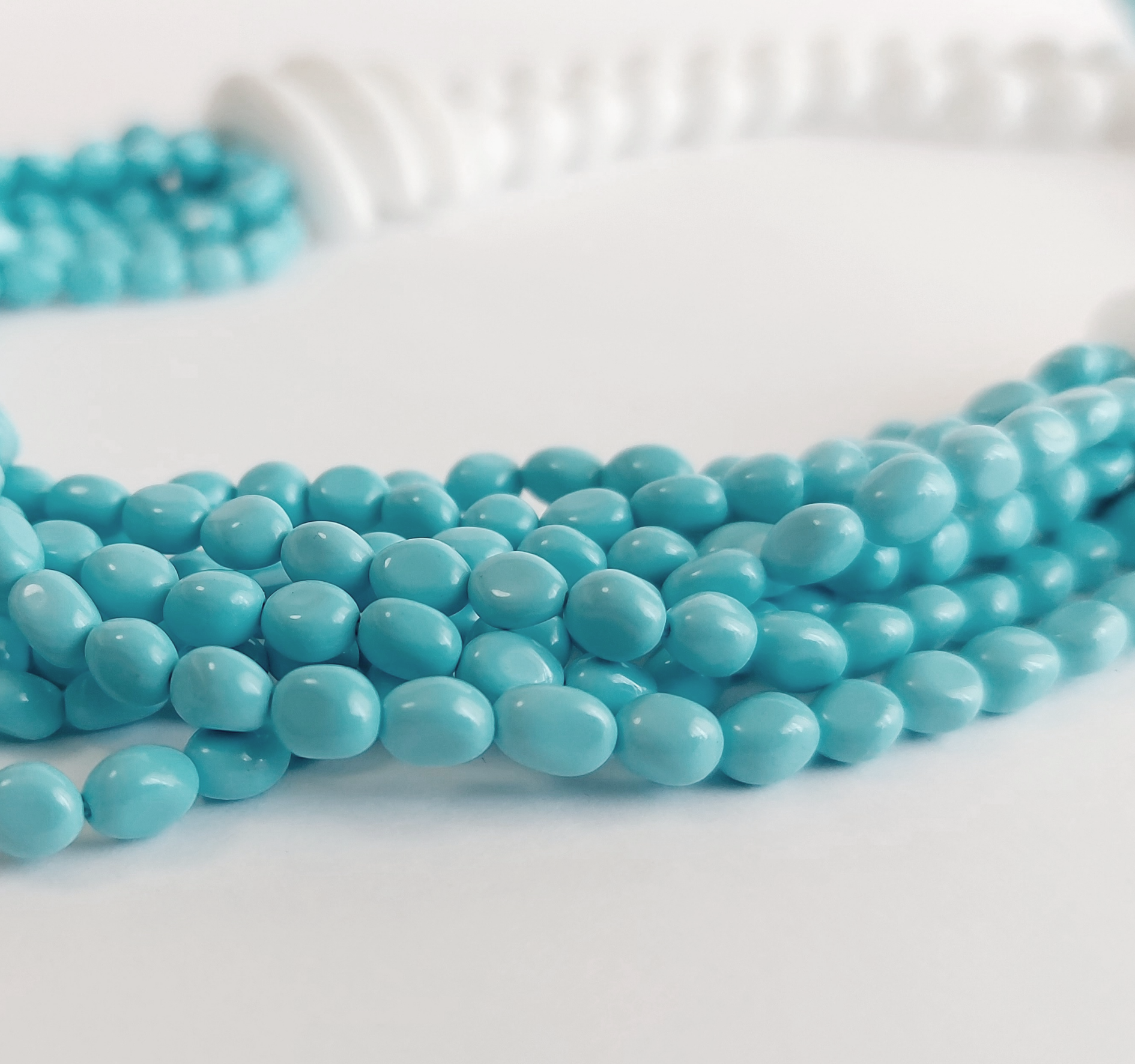 Collana Agata Bianca e pasta di Turchese