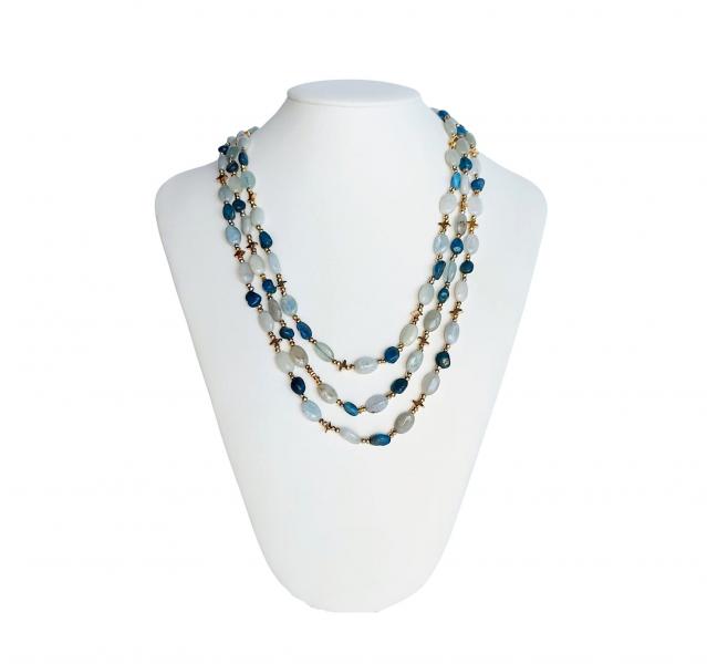 Collana_3_fili_Ematite_Gold,_Apatite_e_Acquamarina